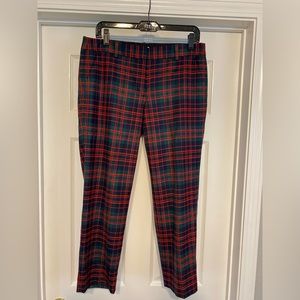 J Crew size 8 cropped plaid pants